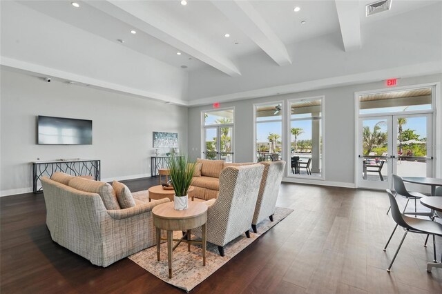 16079 Bandermill Dr, Port Charlotte, FL 33953 - common area with beamed ceiling and recessed lighting