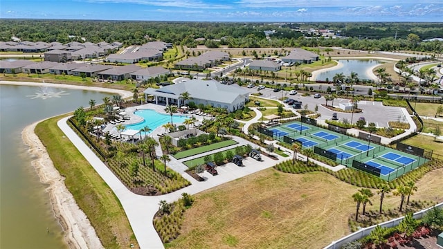 16079 Bandermill Dr, Port Charlotte, FL 33953 - bird's eye view of a pool and a large body of water
