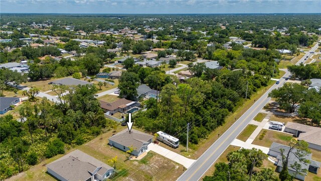 aerial view of residential area