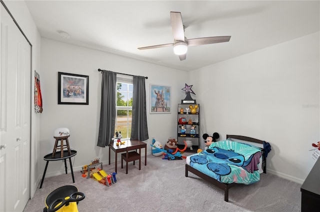 21310 Quesada Ave, Port Charlotte, FL 33952 - playroom featuring carpet flooring and a ceiling fan