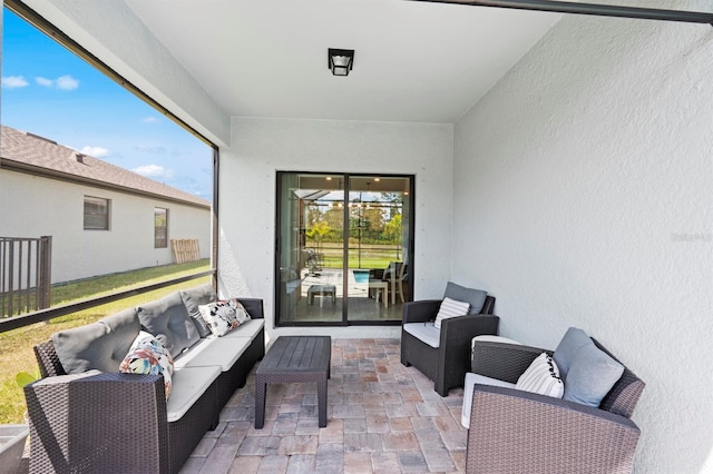 16016 Shoebutton Ct, North Fort Myers, FL 33917 - sunroom / solarium with outdoor lounge area