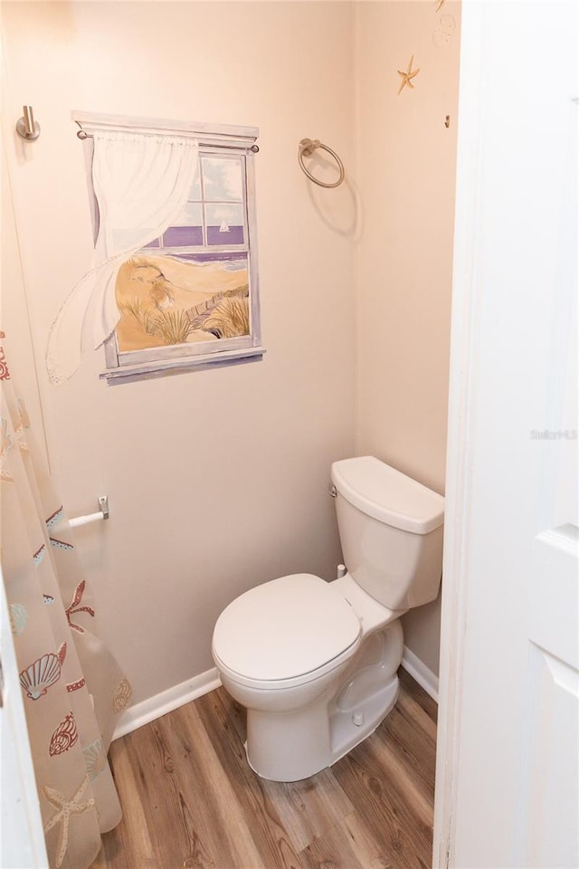 643 Blackburn Blvd, North Port, FL 34287 - bathroom with wood finished floors, toilet, and baseboards