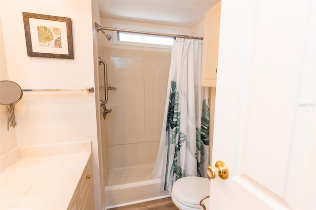 643 Blackburn Blvd, North Port, FL 34287 - bathroom with a shower with shower curtain and toilet