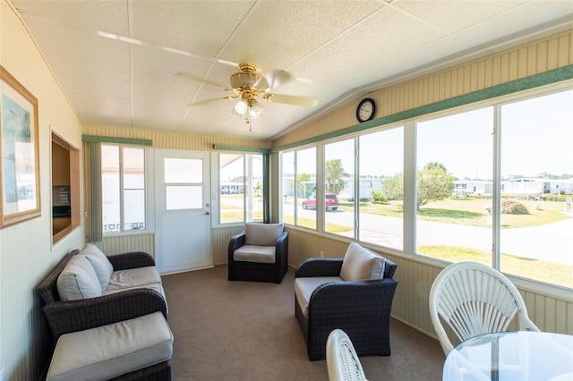 643 Blackburn Blvd, North Port, FL 34287 - sunroom / solarium with ceiling fan and lofted ceiling