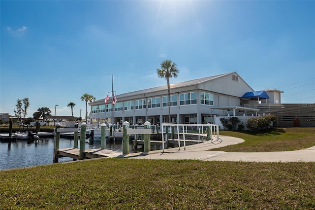 643 Blackburn Blvd, North Port, FL 34287 - dock featuring a yard and a water view