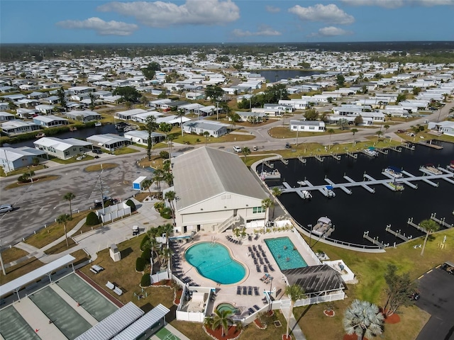 643 Blackburn Blvd, North Port, FL 34287 - bird's eye view of a large body of water and a pool area