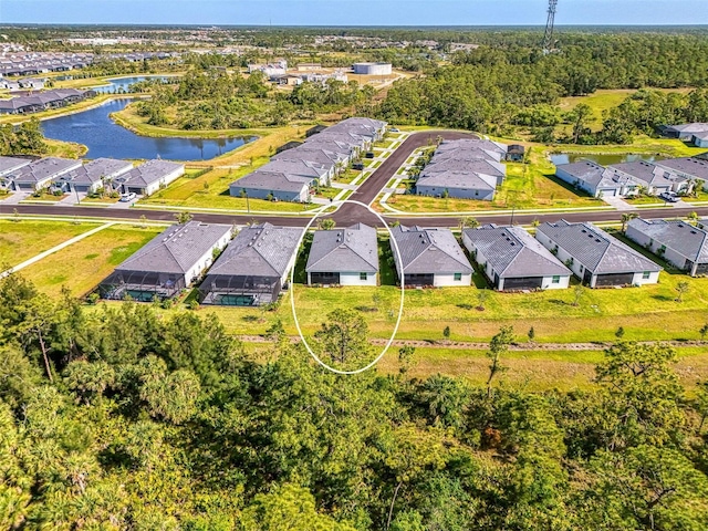 10995 Pinot Dr, Venice, FL 34293 - birds eye view of property with a water view and a residential view