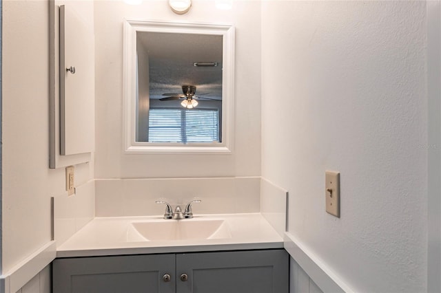 320 W Ann St, Punta Gorda, FL 33950 - bathroom featuring vanity and ceiling fan