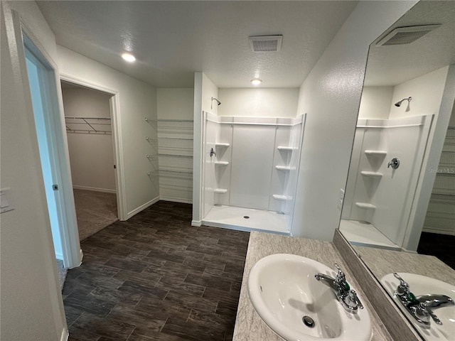 17 Luther Dr, Palm Coast, FL 32137 - bathroom featuring a sink, walk in shower, and a walk in closet