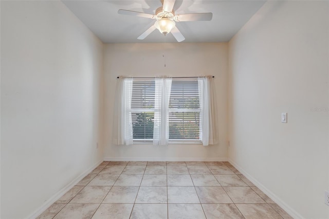 1443 SW 1st St, Cape Coral, FL 33991 - unfurnished room featuring ceiling fan, light tile patterned floors, and baseboards