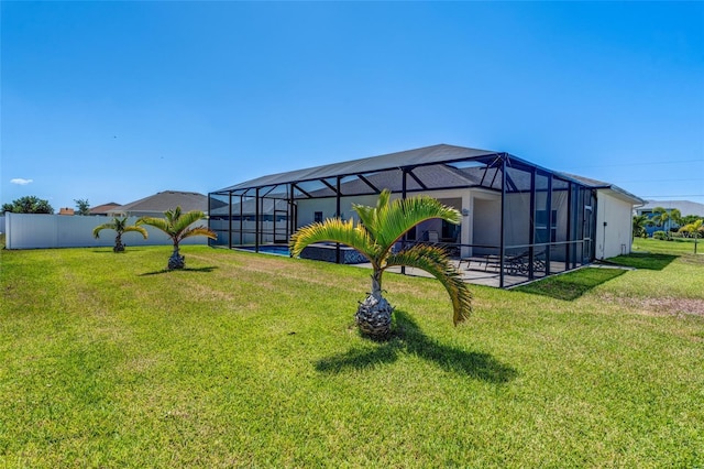 1443 SW 1st St, Cape Coral, FL 33991 - view of yard featuring glass enclosure