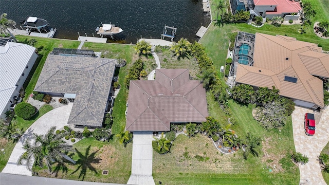 376 Portofino Dr, Punta Gorda, FL 33950 - aerial overview of property's location featuring a large body of water and nearby suburban area