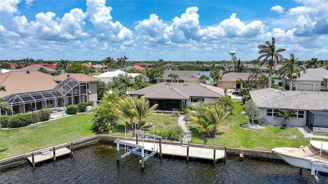 376 Portofino Dr, Punta Gorda, FL 33950 - aerial perspective of suburban area with a large body of water