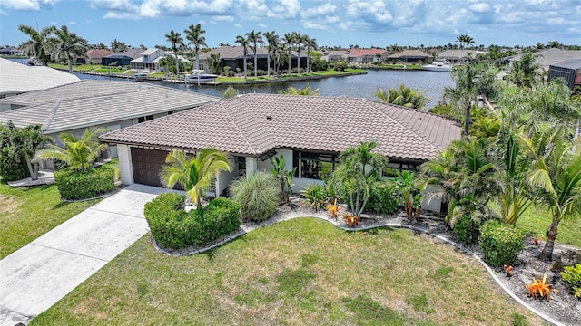 376 Portofino Dr, Punta Gorda, FL 33950 - aerial perspective of suburban area with a large body of water