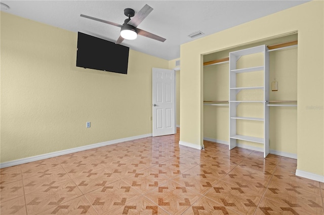 5527 Fairway Dr S, Punta Gorda, FL 33982 - unfurnished bedroom featuring a closet, baseboards, and ceiling fan