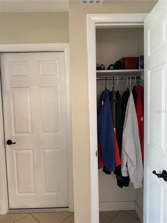 closet featuring visible vents