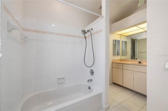 3800 Bal Harbor Blvd Unit 415, Punta Gorda, FL 33950 - full bathroom featuring shower / washtub combination, tile patterned floors, and vanity