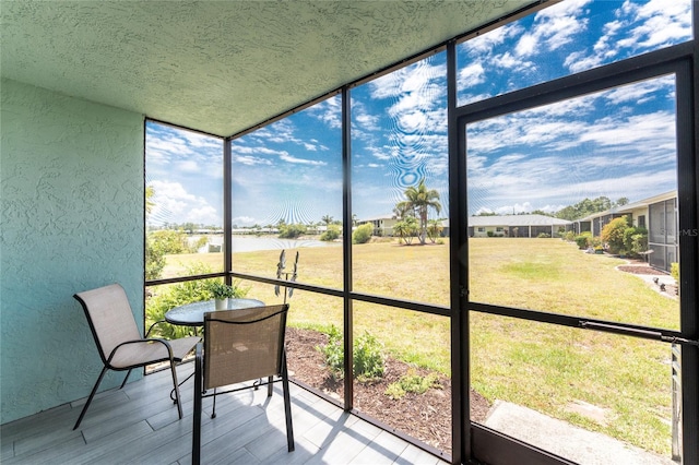 view of sunroom