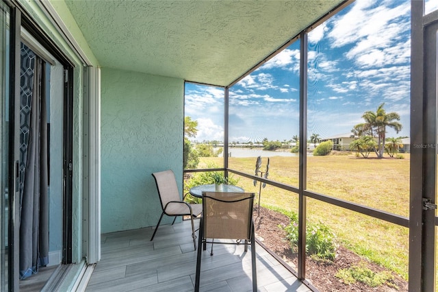 view of sunroom