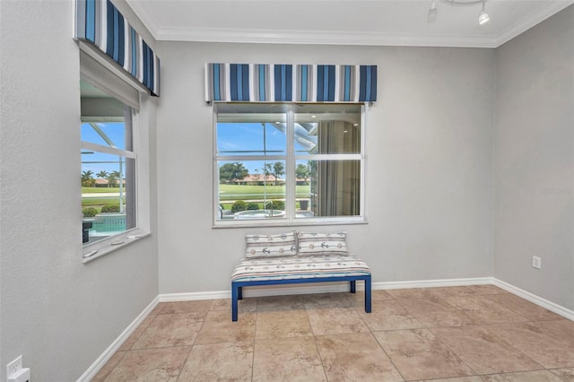 12951 SW Kingsway Cir, Lake Suzy, FL 34269 - unfurnished room with crown molding and baseboards