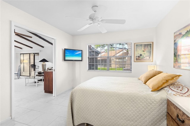 5301 Linksman Pl, North Port, FL 34287 - bedroom featuring light tile patterned flooring and ceiling fan
