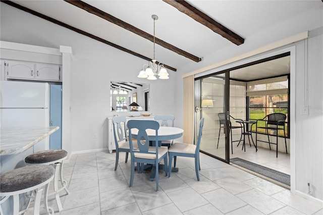 5301 Linksman Pl, North Port, FL 34287 - dining area featuring a chandelier and baseboards