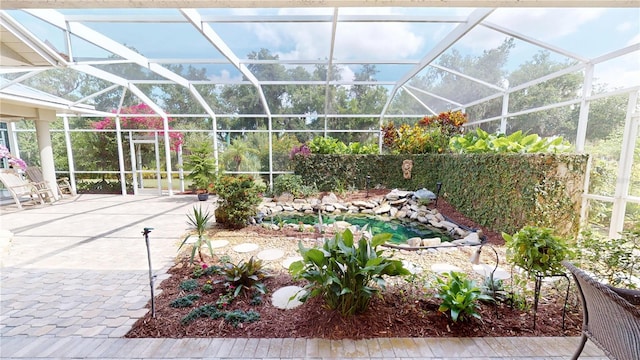 8596 SW Riverside Dr, Arcadia, FL 34269 - view of patio with a lanai