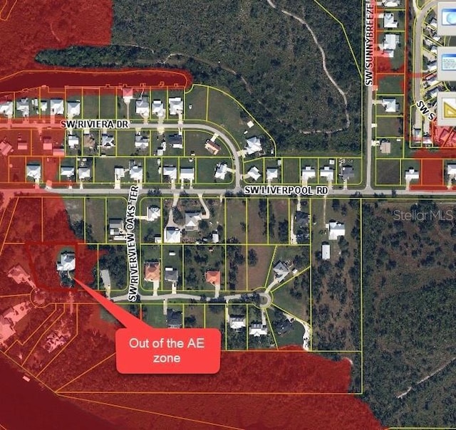 8596 SW Riverside Dr, Arcadia, FL 34269 - map of property location with property boundaries highlighted