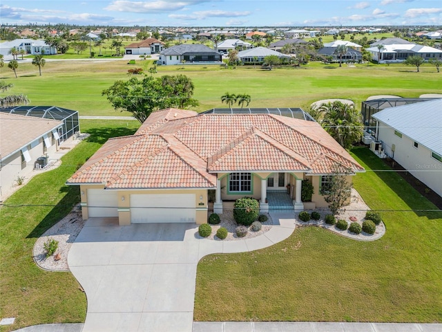 aerial perspective of suburban area