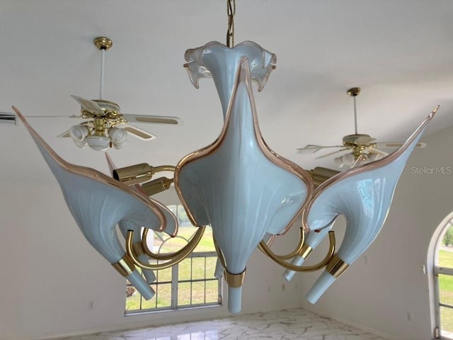 detailed view of ceiling fan