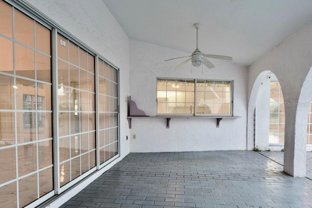 view of patio / terrace with a ceiling fan