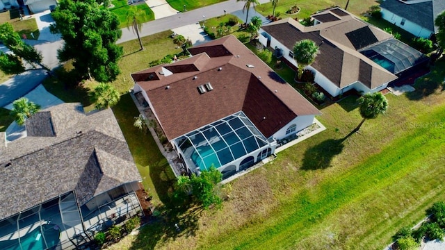 aerial view of residential area