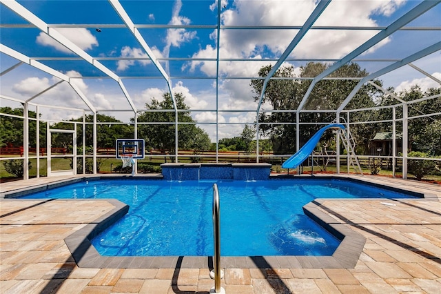 7192 SW Albritton St, Arcadia, FL 34266 - outdoor pool featuring a patio and a lanai