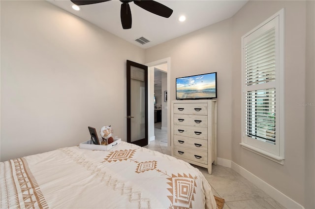 3527 NW 8th Ter, Cape Coral, FL 33993 - bedroom featuring ceiling fan and recessed lighting