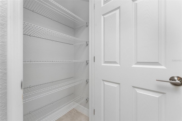 view of storage area
