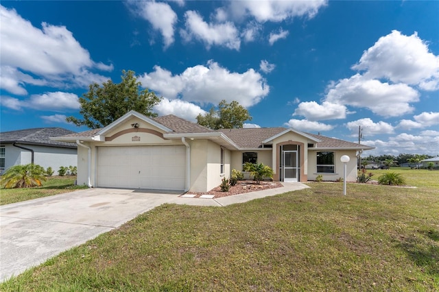 25046 Doredo Dr, Punta Gorda, FL 33955 - single story home with a garage, stucco siding, driveway, and a front lawn