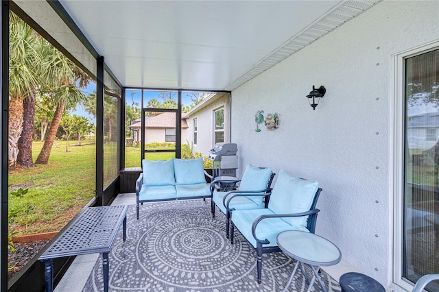 25324 Aysen Dr, Punta Gorda, FL 33983 - sunroom / solarium featuring outdoor lounge area