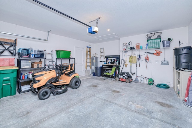 25324 Aysen Dr, Punta Gorda, FL 33983 - garage featuring electric water heater, a garage door opener, and water heater