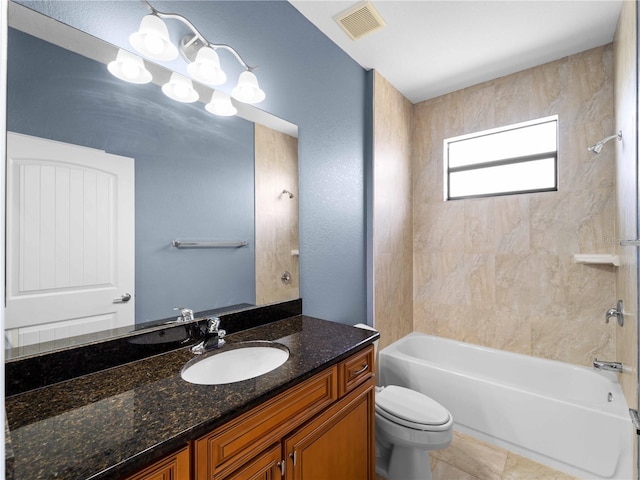 97 Pine Valley Ln, Rotonda West, FL 33947 - full bath featuring toilet, bathtub / shower combination, and vanity