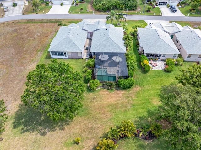 aerial view of residential area