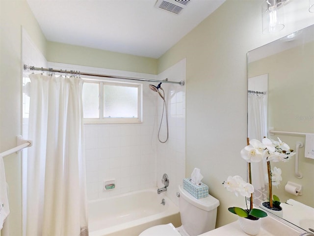 4027 Quaker Ln, North Port, FL 34288 - full bathroom with toilet and shower / bath combination with curtain