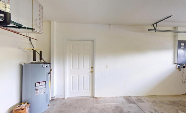 4027 Quaker Ln, North Port, FL 34288 - garage featuring water heater and electric panel
