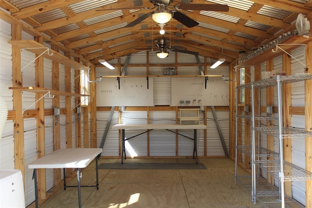 4027 Quaker Ln, North Port, FL 34288 - storage area featuring a ceiling fan
