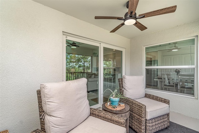 43984 Boardwalk Loop Unit 1726, Punta Gorda, FL 33982 - view of patio / terrace featuring a ceiling fan