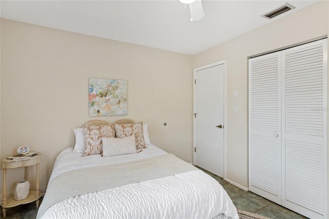3301 Santa Barbara Dr, Punta Gorda, FL 33983 - bedroom featuring a closet and ceiling fan