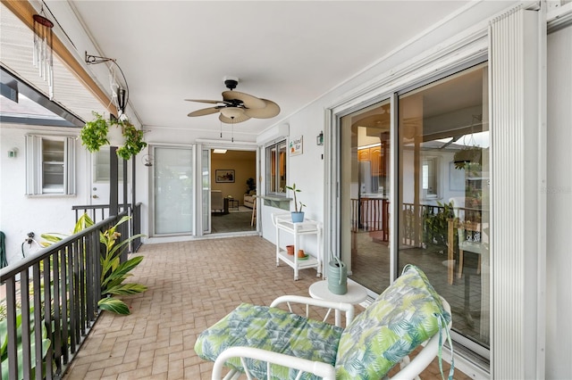 3301 Santa Barbara Dr, Punta Gorda, FL 33983 - sunroom with a ceiling fan