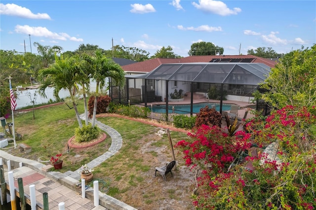 3301 Santa Barbara Dr, Punta Gorda, FL 33983 - view of swimming pool featuring a patio and a lanai
