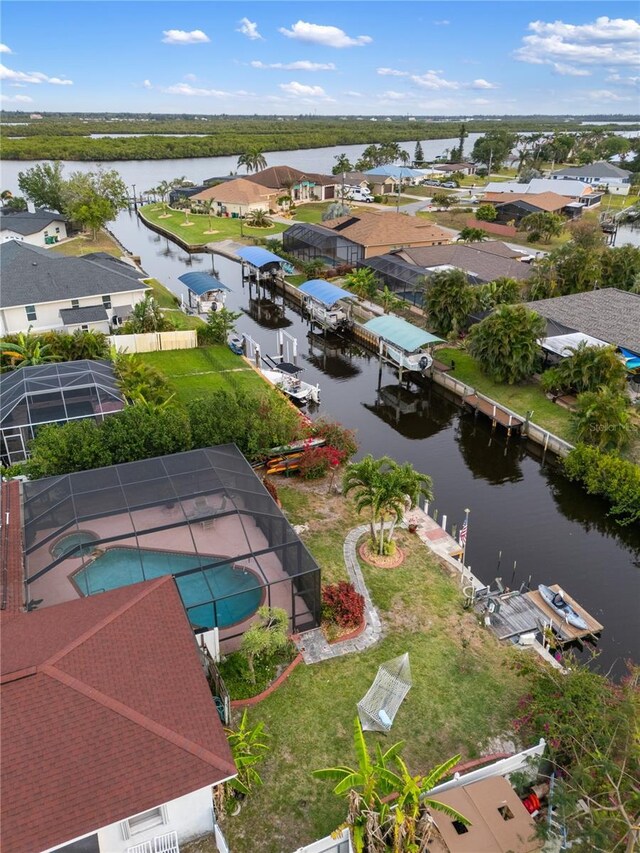 3301 Santa Barbara Dr, Punta Gorda, FL 33983 - aerial perspective of suburban area with a large body of water