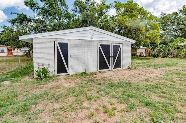 view of outbuilding featuring an outdoor structure