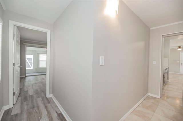 hallway with baseboards